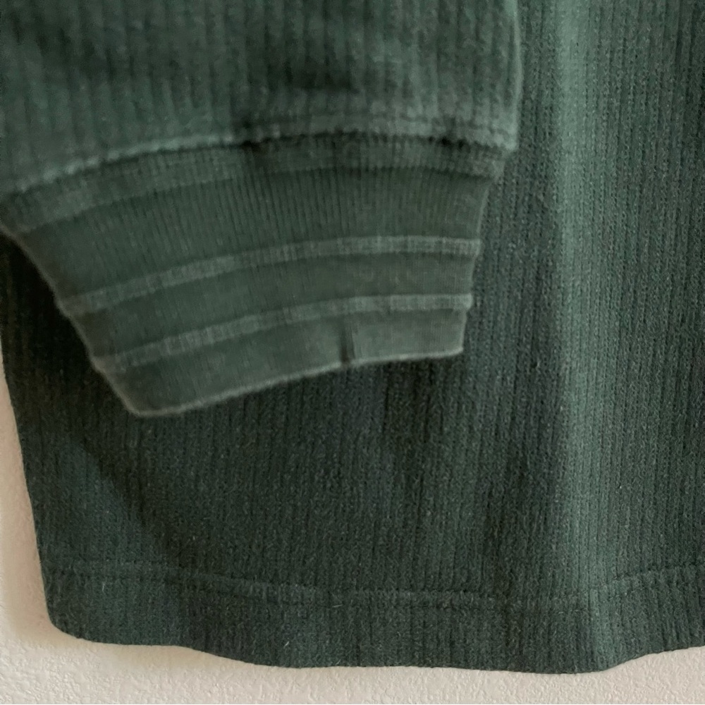 Club Room Men’s Crewneck Henley Sweater 100% Cotton Size Large Forest Green - Picture 4 of 5